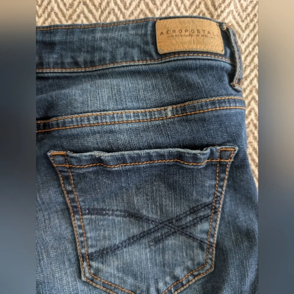 Aeropostale Ripped Blue Denim Shorts